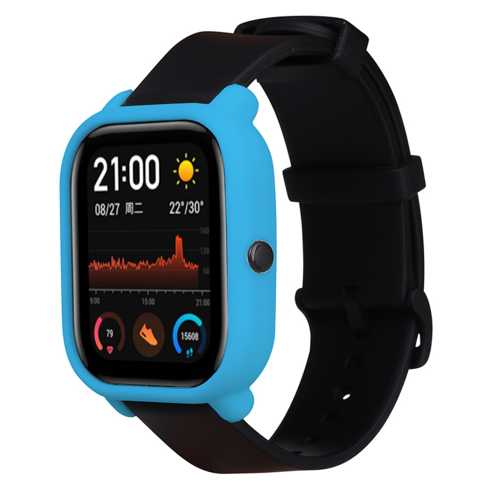 Suitable for Huami Amazfit GTS silicone protective case, solid color anti-drop and scratch-resistant soft rubber protective cover, soft undefined