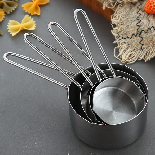 Factory direct sales stainless steel measuring spoon measuring cup measuring spoon measuring instrument stainless steel measuring spoon set coffee measuring spoon measuring spoon