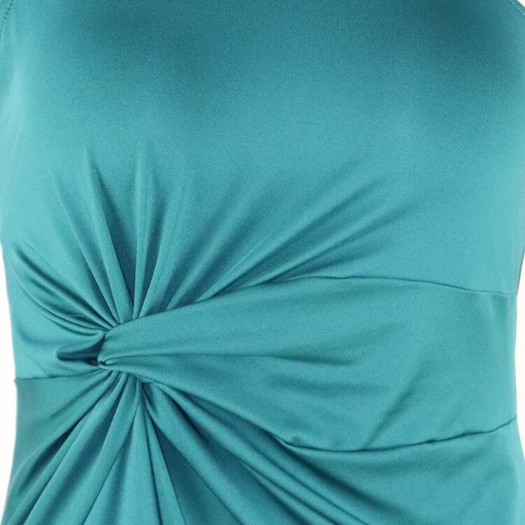 Elegantes Abendkleid Mit Rüschensaum Und Schlitz Für Damen_voghion.com