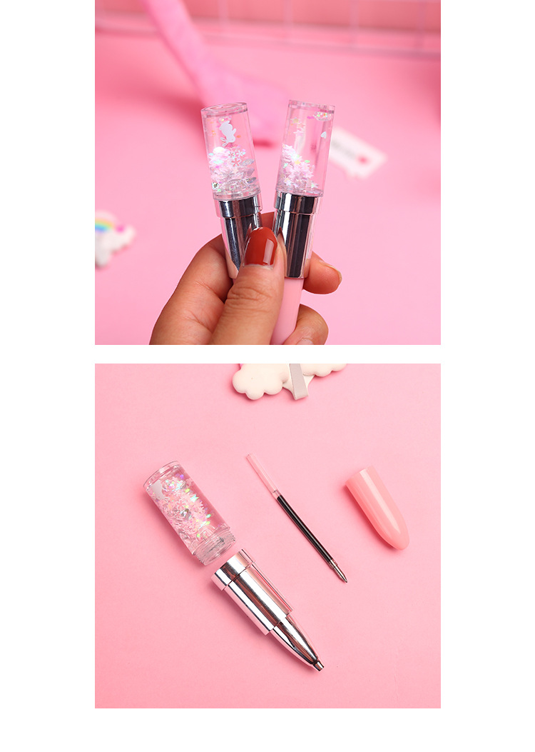 Creative Lipstick Quicksand Powder Girl Portable Lipstick Gel Pen display picture 2