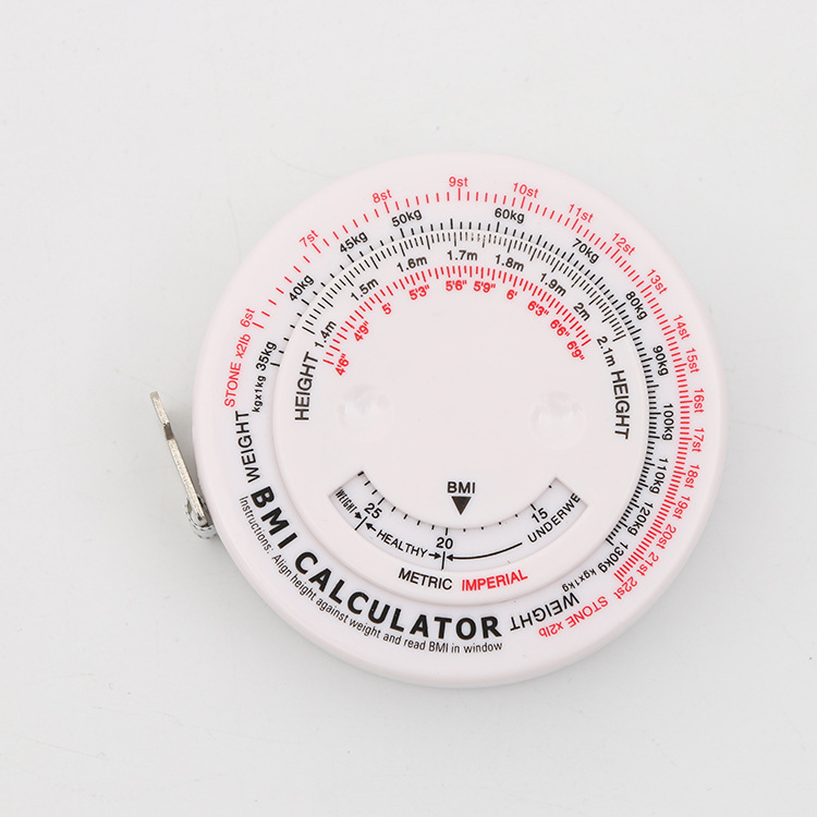 厂直销供应优质BMI健康尺 可伸缩塑料小卷尺 可来样做小礼品尺