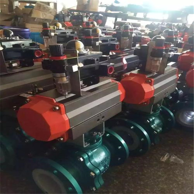 Q641F4-16气动衬氟球阀Q941F46-25防爆电动衬里球阀脱硫化工隔爆