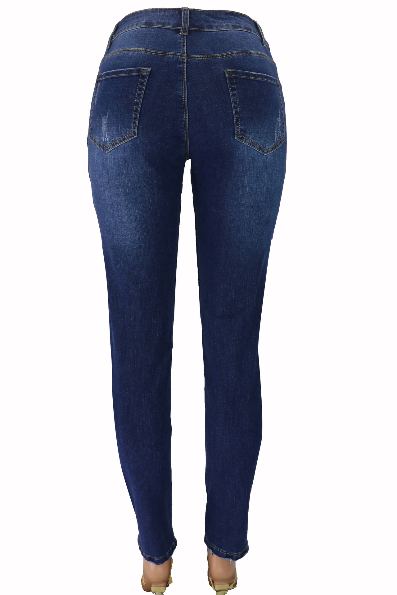 Women's Straight Leg Jeans With Hip Lift Effect For Women_voghion.com