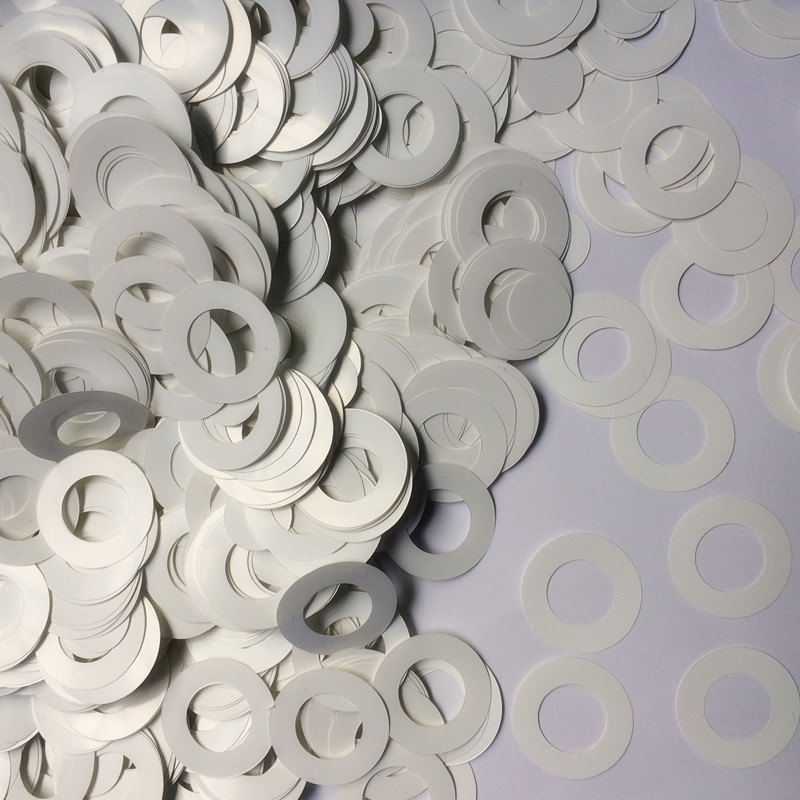 白色PET绝缘密封垫圈      不带胶光亮面麦拉绝缘白色垫片
