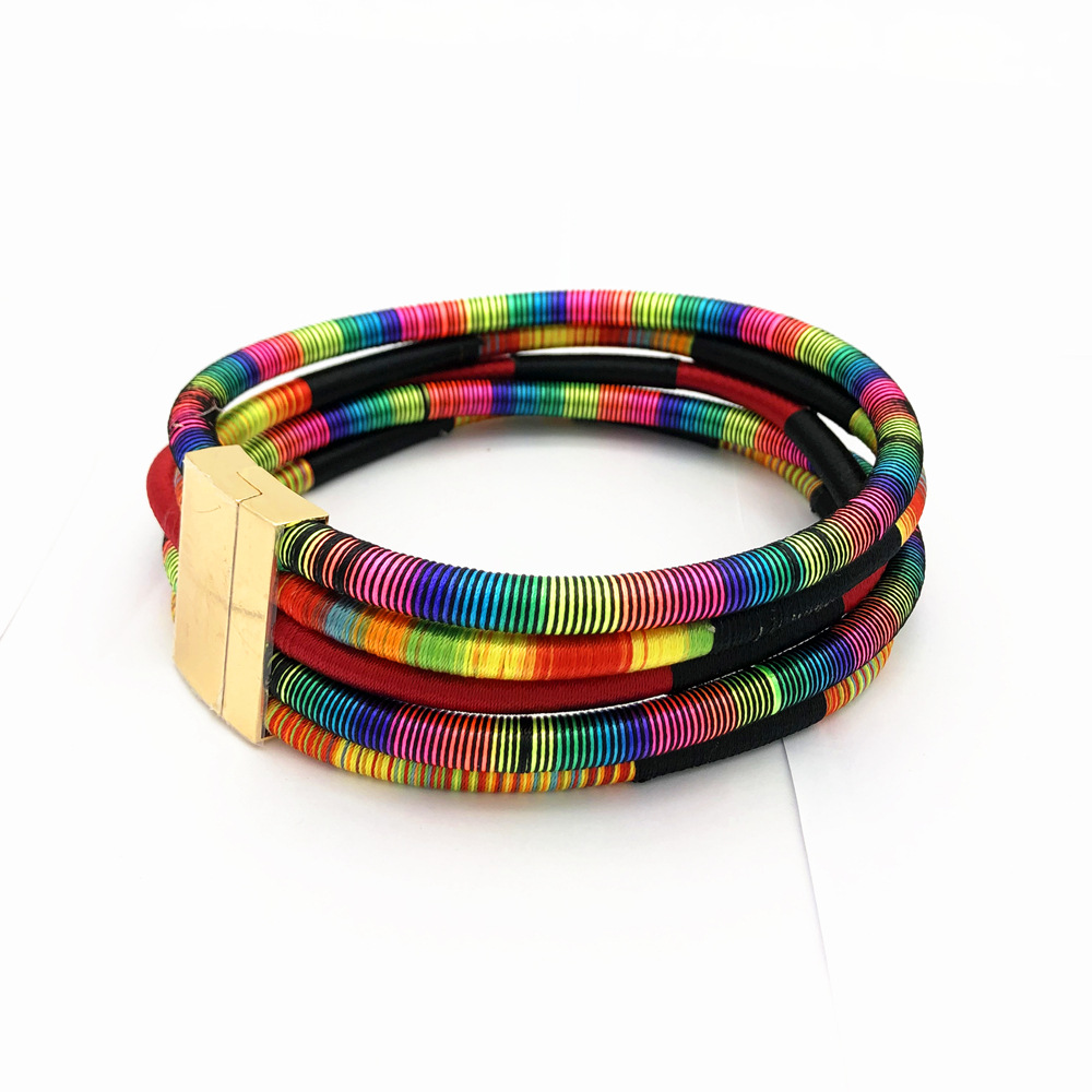 174g Weight Jewelry Set Classification Earrings + Necklace Quantity Holiday, Travel Occasion Alloy, Woven thread Material Color Block Pattern Women's Gender Epoxy Design Retro, Ethnic Style Style Retro Ethnic Style Color Block Alloy Woven Thread Epoxy Women's Jewelry Set 11