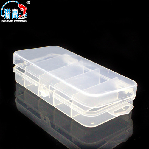 Liegao Luya Fishing Gear Accessories Box 5-Gate Transparent Box Plastic Bait Box False Bait Set Box Cross-Border Fishing Gear Accessories Box