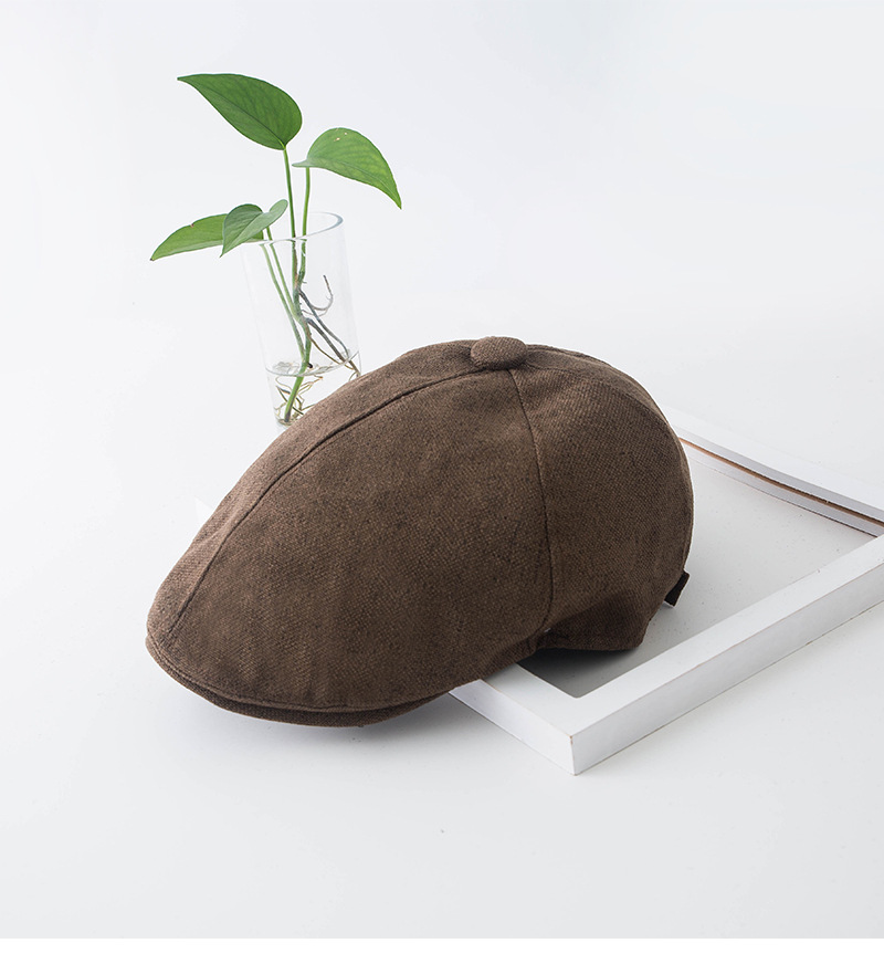 Neue Koreanische Leinen Vorwärts Hut frauen Sommer Dünne Retro Baskenmütze Casual Vielseitige Ente Zunge Hut Herrenmode Herbst und winter_voghion.com