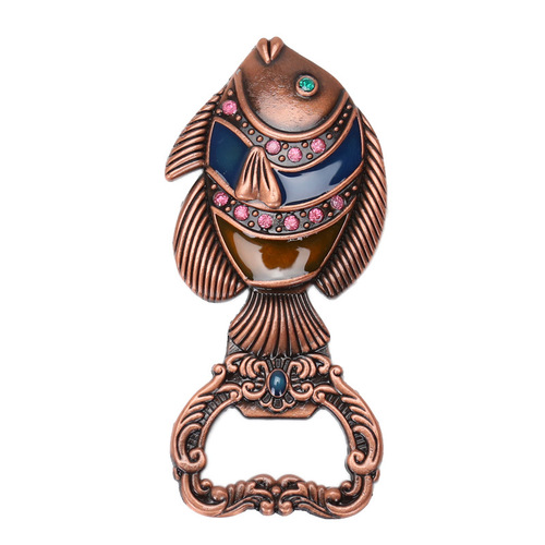 Father's Day gift tropical fish beer bottle opener refrigerator magnet ktv bar multi-function alloy beer opener