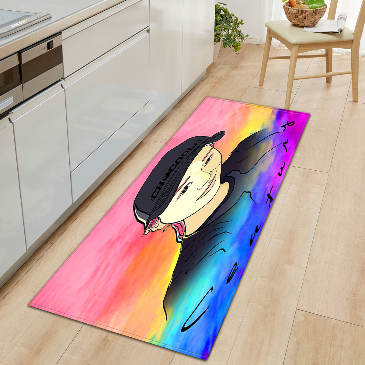 抽象厨房沙发地毯门垫长条地垫跨境货源wish亚马逊ebay跨境现货