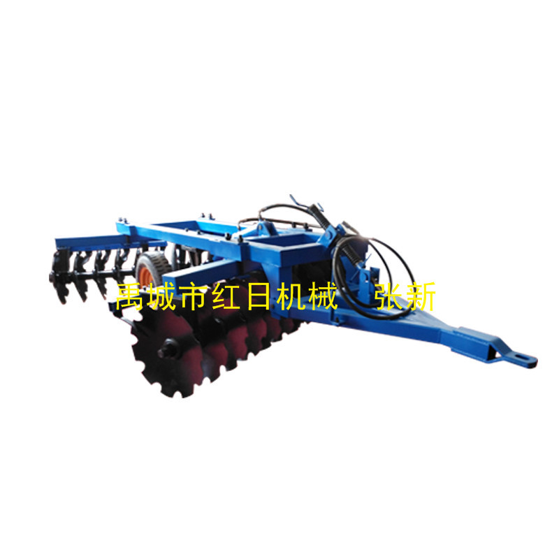 牵引圆盘耙 禹城红日1BZ-2.5重型圆盘耙 带轮胎液压重耙价格 耙片