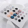 Fashionable jewelry, crystal earings, earrings, European style, wish, Amazon, ebay, 12 pair