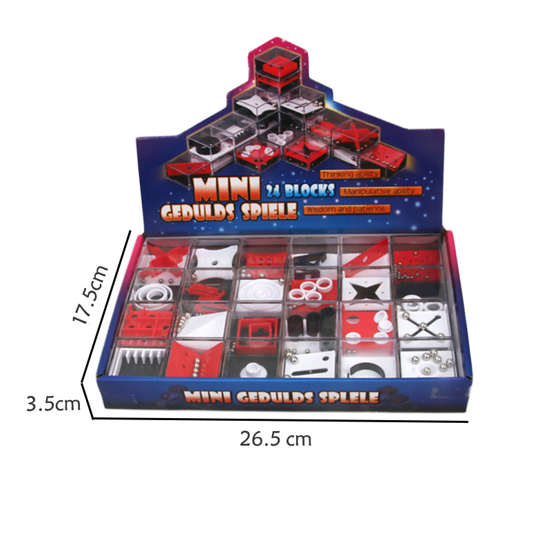 Los niños equilibrio bola inteligencia laberinto descompresión juguete cerebro teaser entrada juego cubo 24 Pack