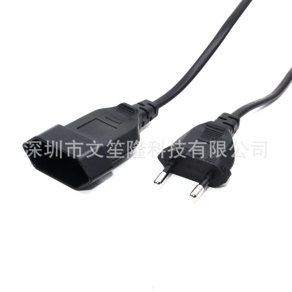 5米 2*0.75平方欧规两脚公母延长线欧标德规服务器电源线纯铜线芯-阿里巴巴