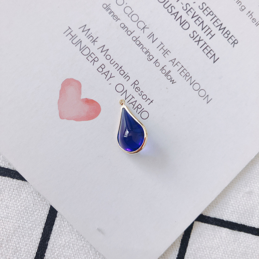 20g Weight Pendant Jewelry Making Type Zircon Inlay Material DIY Jewelry Accessories Classification 10 PCS/Package Quantity Glass Material Water Droplets Pattern Inlay Design Simple Style, Classic Style Style 10 PCS/Package Glass Zircon Water Droplets Pendant 8