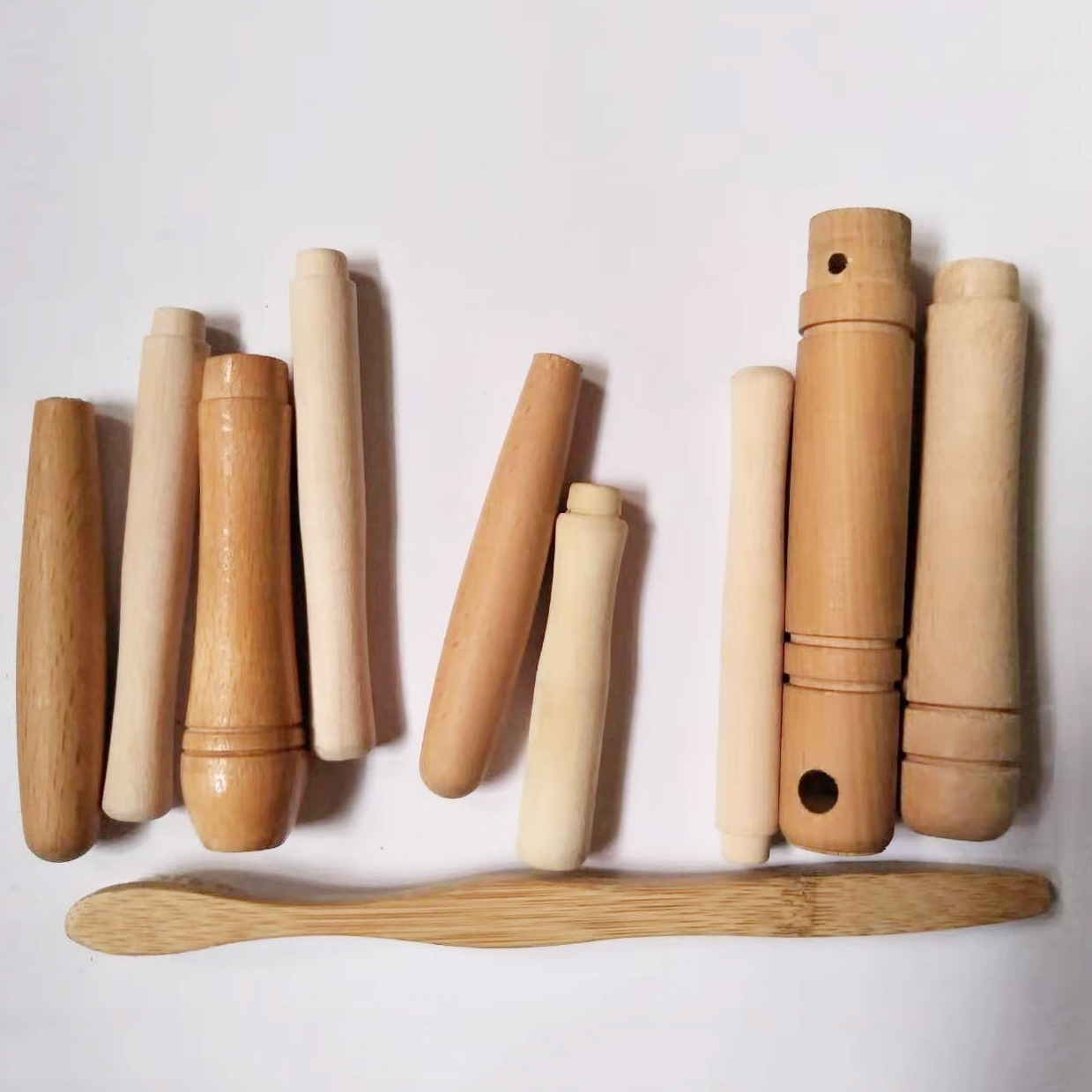 厂家批发木柄 灯饰配件木质手柄 手柄通孔木柄把手家居用