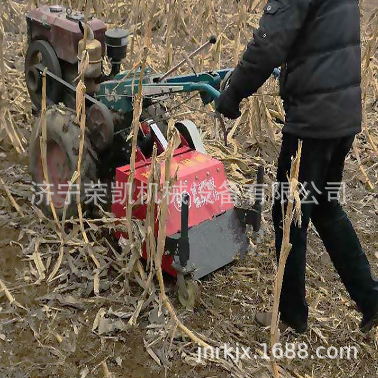 微型手扶车带秸秆还田机手扶拖拉机配套玉米秸秆还田机红薯杀秧机