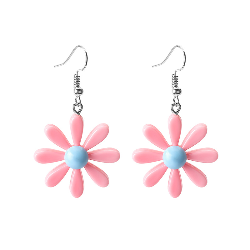 Sweet Flower Alloy Resin Women's Drop Earrings 1 Pair display picture 6