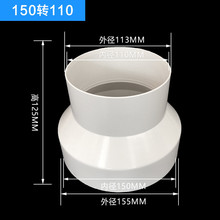 管道风机转换接头塑料油烟机排烟管变径圈排气管通风管变径大小头