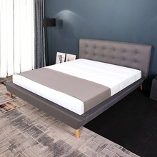 Nhà máy trực tiếp bán buôn Đặc biệt đơn giản hiện đại căn hộ nhỏ hiện đại da nghệ thuật giường đôi Giường vải khách sạn giường Giường vải