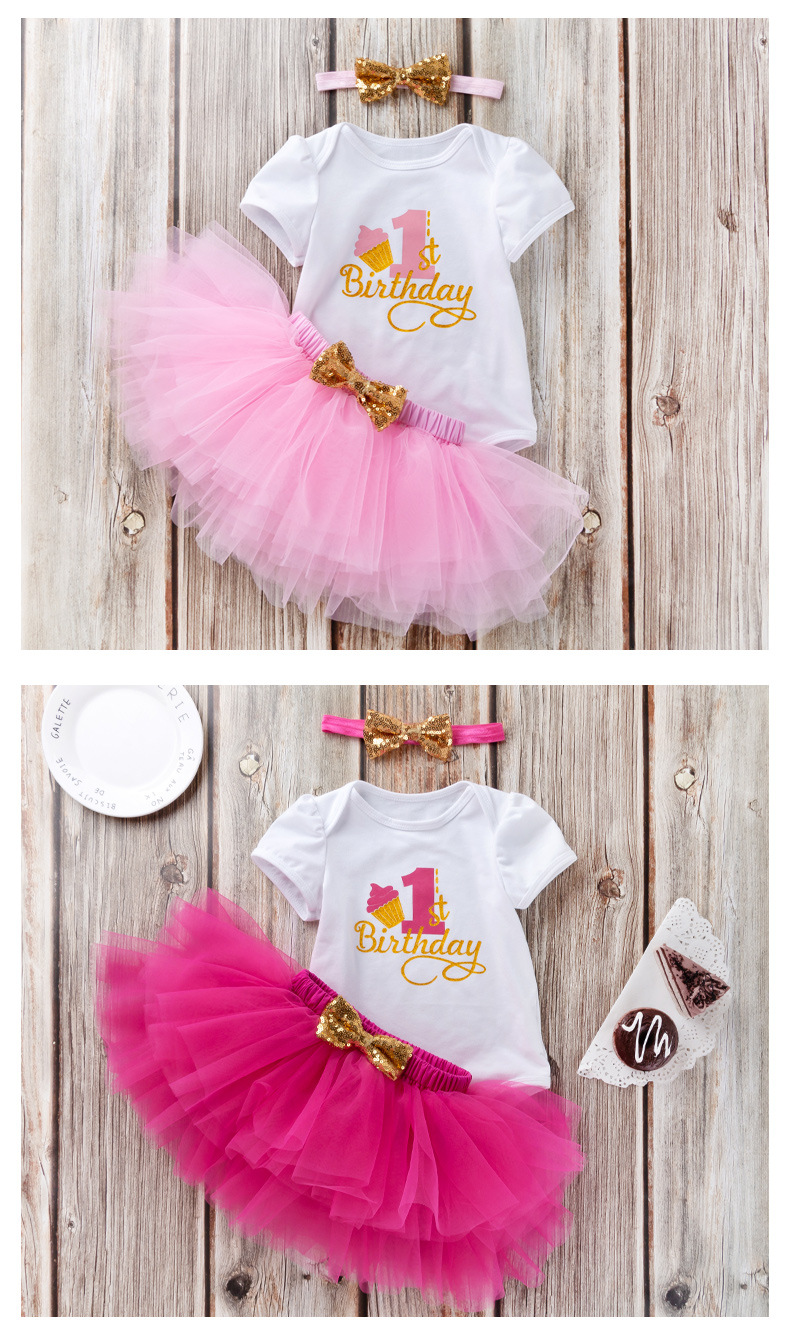 Comfort Function Regular Fit Fit Type Birthday Festival Letter Pattern Birthday Cute Letter Printing Cotton Girls Clothing Sets