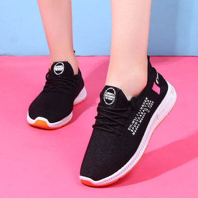 Manufactor Direct selling new pattern Old Beijing cloth shoes A pedal Running shoes non-slip dance Mom shoes student White shoes