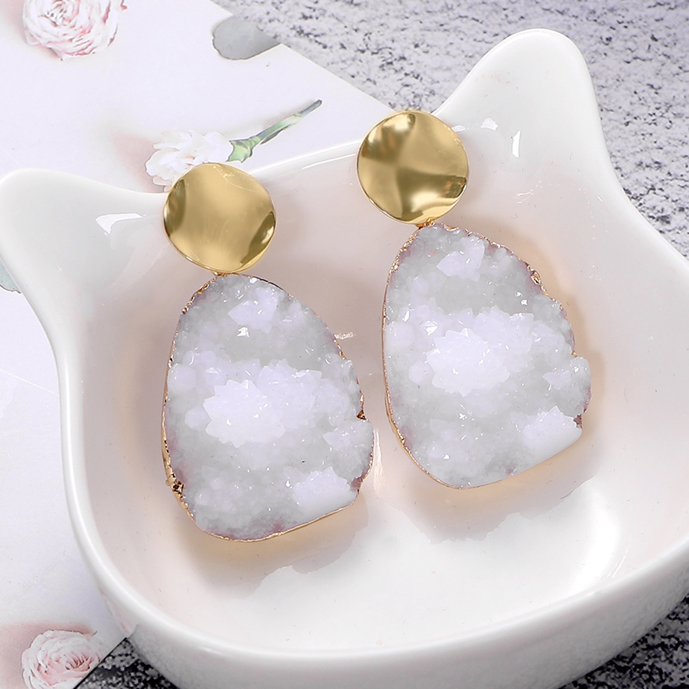 2019 Korean New Style Candy Color Resin Earrings Wholesale display picture 2