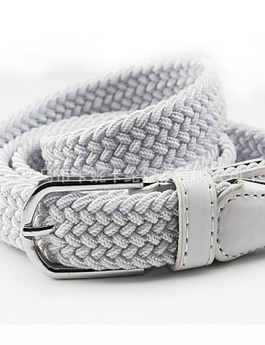 Cinturón de estilo estilo simple con agujero de pin en forma de cuerda de cáñamo