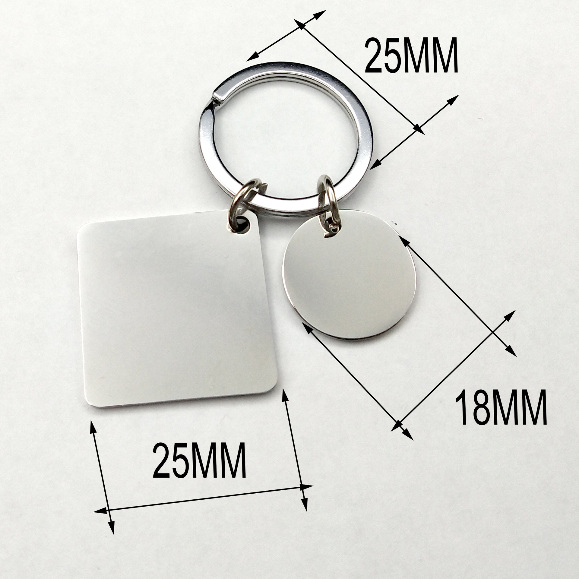 Personalized Calendar Keychain - Silver