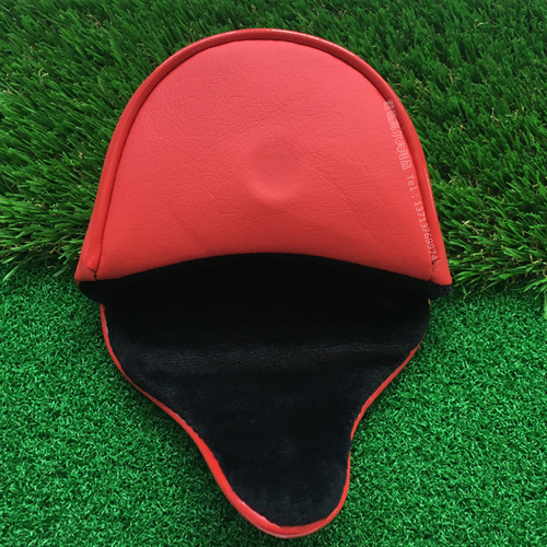 Golf putter cover, welcoming pine semicircle putter cover, PU waterproof fabric, thickened plush protective cover, magnetic buckle cover