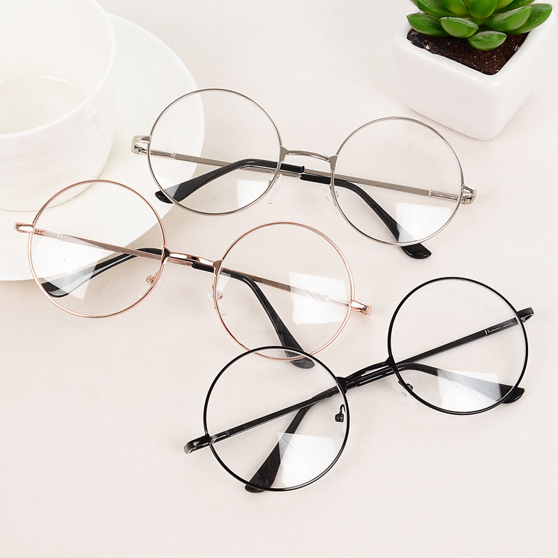 眼镜框圆形女韩版潮复古金丝多边形眼镜圆框眼镜框网红款男平光镜