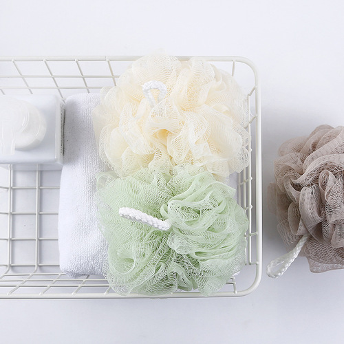 2517 plain color hangable large foaming bath ball soft bath flower bath flower bath bath back rub bath ball