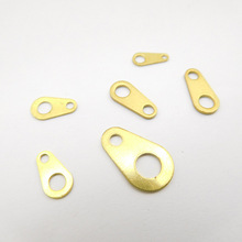 銅質旦片雙孔銅片DIY金屬配件橢圓片連接項鏈扣片311