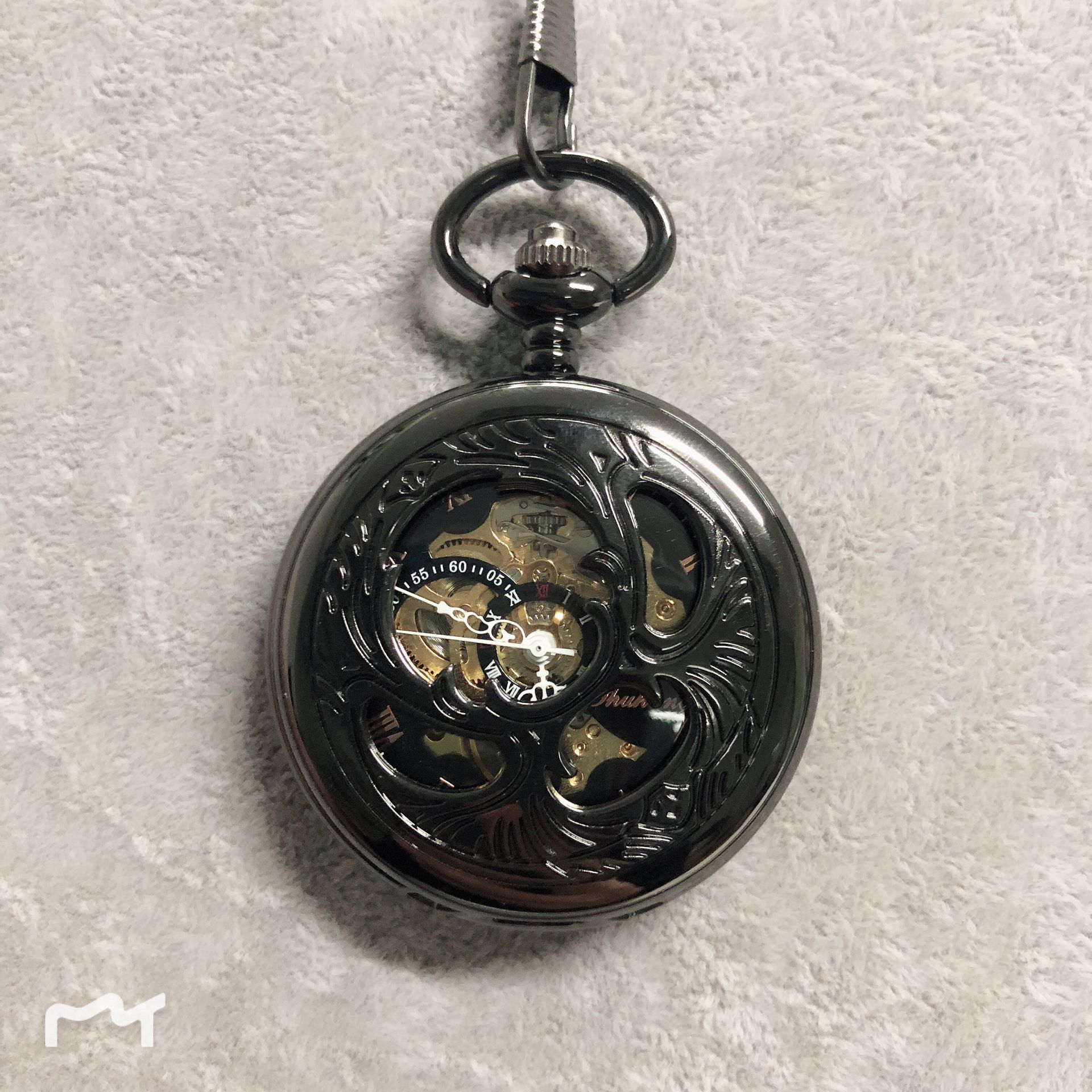 Foreign trade Explosive money Classic retro Flip magnifier Necklace Rome Antique gift Carved Mechanics Watch