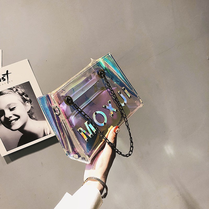 春上新镭射小方包2019新款单肩包女小包斜跨韩版百搭简约一件代发|ms