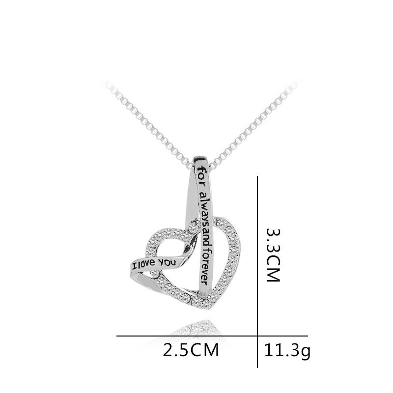 Explosion Models Mother's Day Gift And Love Meet I Love You For Always Andforever Necklace Wholesale Nihaojewelry display picture 1