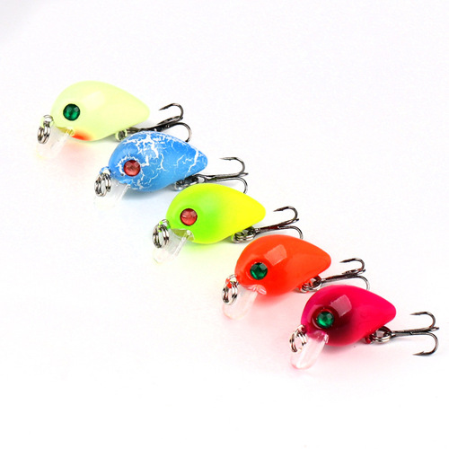 Luya bait fake bait mini rock fat floating type 2.8cm 2g hard bait bass cocked mouth bionic fish bait