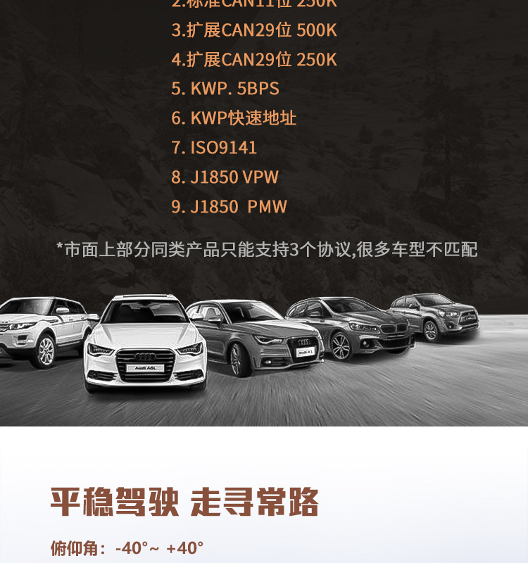 High-Definition Car Hud Head-Up Display Car Horizontal Slope Balancer Obd Speed Speed Water Temperature Meter
