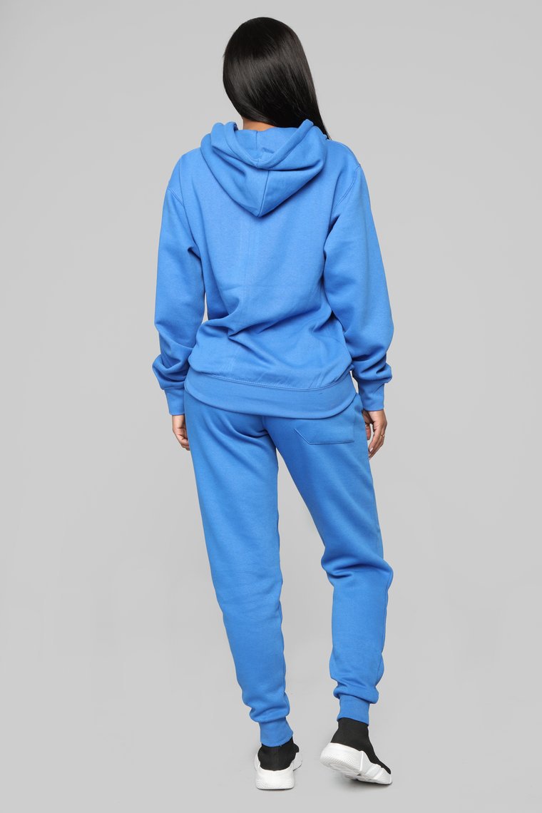 Solid Color Sport Sweatshirt & Pants Set NSMUZ53715