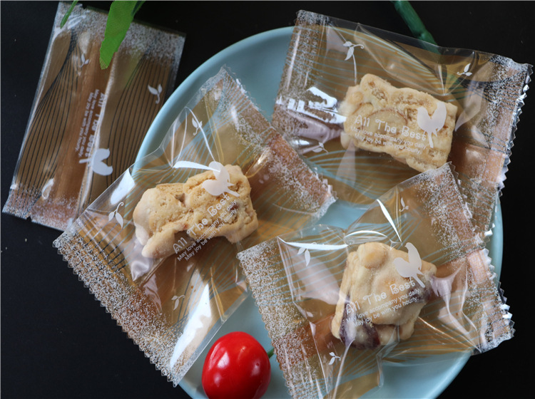 雪花酥包装袋 金色花鸟图案  花茶包装袋雪花酥塑料袋