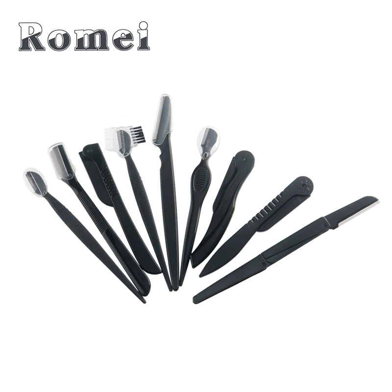 Бровной триммер (Romei) с защитной крышкой, 10 стилей, компактный 13 см