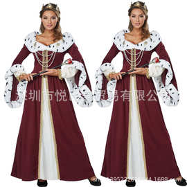 万圣节服装 欧洲皇后服中世纪复古宫廷装 希腊女神服 舞会女王装