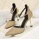 9321-2 European and American sexy sharp temperament high-heeled shoes show thin banquet 100 sets of women's shoes with thin-heeled sandals