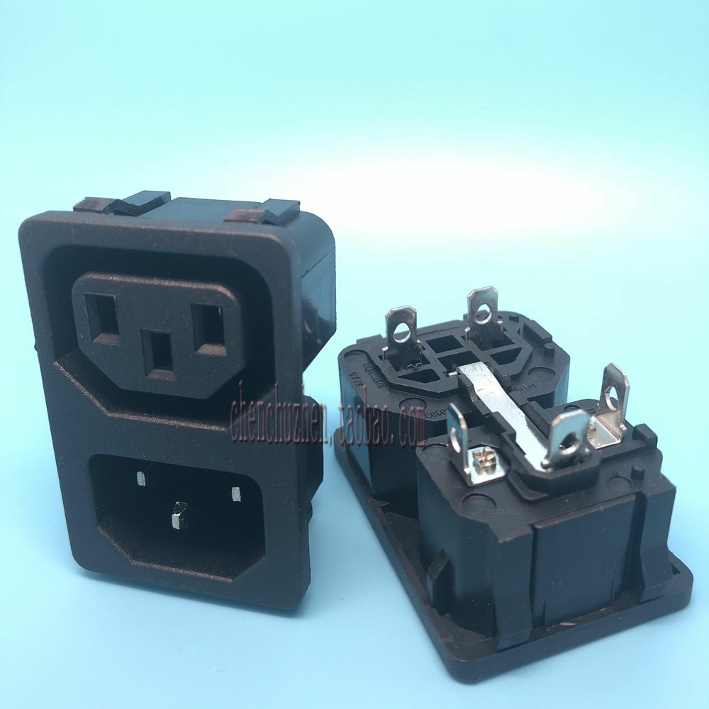 AC电源插座WD-200公座 母座 插座 一公一母座 卡式公母座