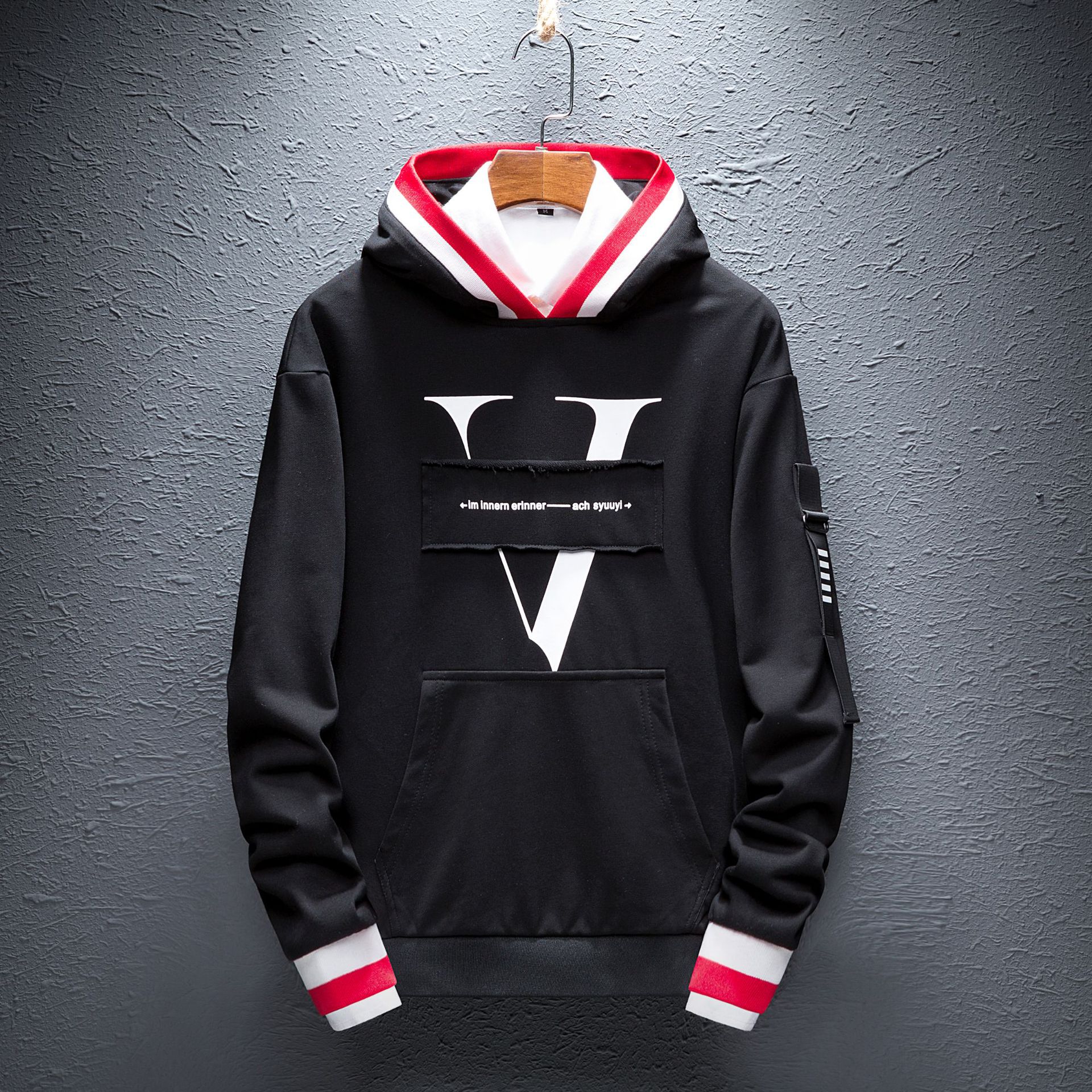 2019 Spring new pattern man Sweater Chaopai men's wear Korean Edition Long sleeve Sports jacket A generation of fat