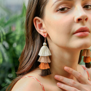 Hand made Tassel Earrings women long earrings Bohemian Earrings