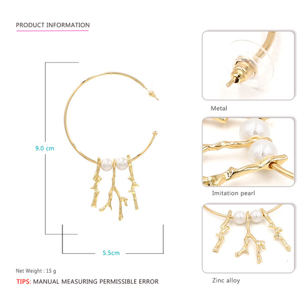 Fashionable trend creative earrings from pearl
