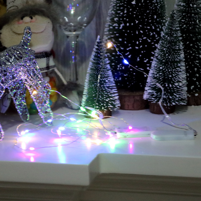 Decoración de Navidad luces de la Secuencia 1 M 10 portalámparas decoración de la escena de Navidad luces del árbol de Navidad de cuatro colores luces de la atmósfera