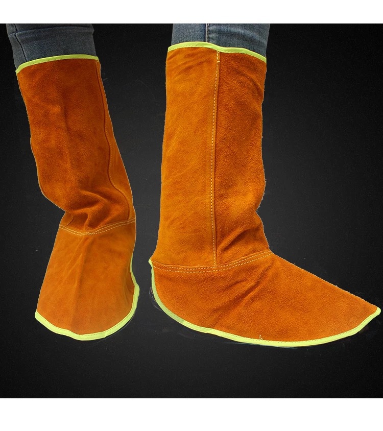 纯牛皮护脚盖 电焊护脚护腿 脚盖 电焊工防烫脚套 劳保防护脚罩