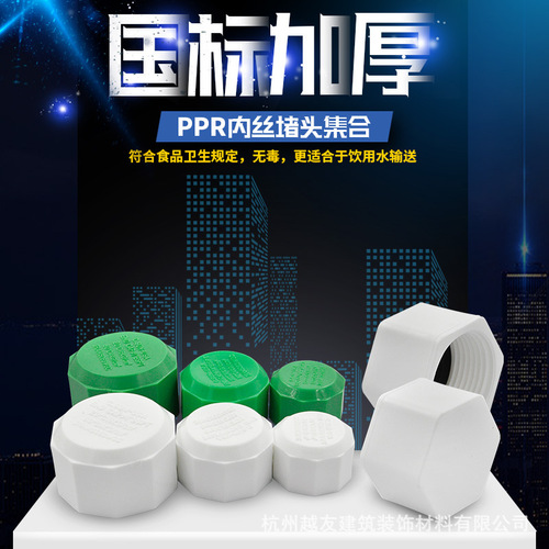 PPR plastic inner thread plug inner spline plug pipe plug cap 20 4/25 6/32 PPR water pipe fitting pipe part