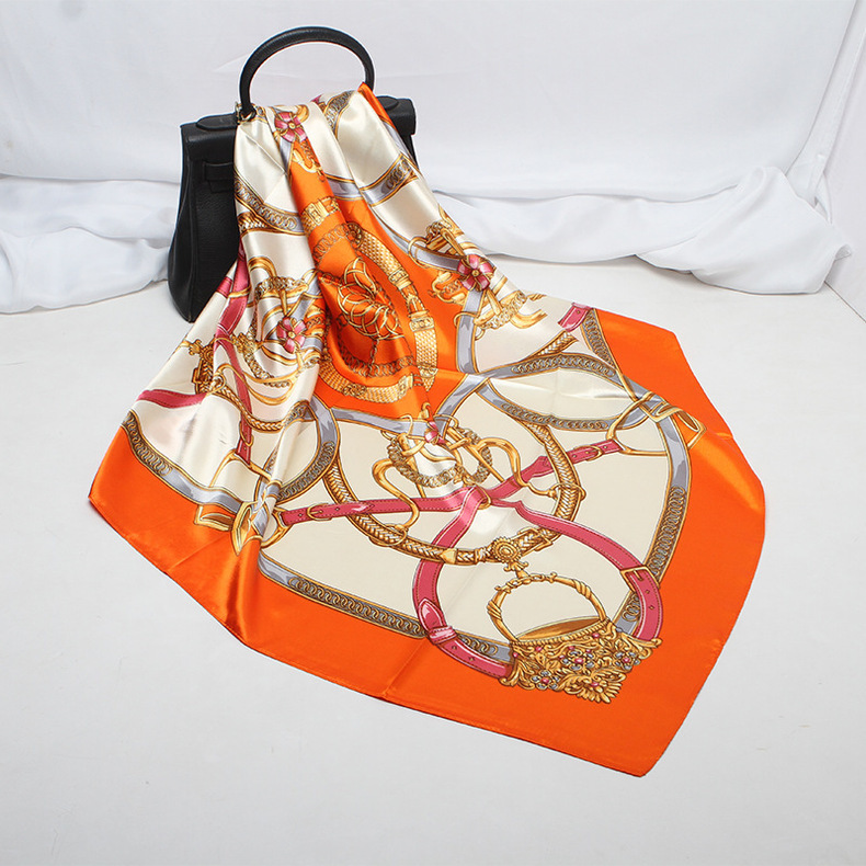Women's Elegant Fashion Printing Printing Silk Scarves display picture 3